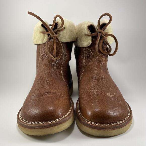 Duckfeet Arhus Boots Shearling Lined Crepe Sole Leather Size 43, Mens 9.5-10 - Picture 2 of 11